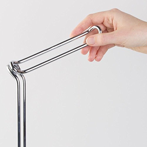 InterDesign Classico Freistehender Toilettenpapier-Halter fürs Bad – Groß, Chrom - 3