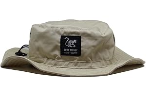 DRESSED IN MUSIC PLAY WITH ME Cappello di Protezione Solare con Visiera Flessibile Cappello Uomo/Donna (UPF 50+) - Boonie Hat - Surf Monkey®