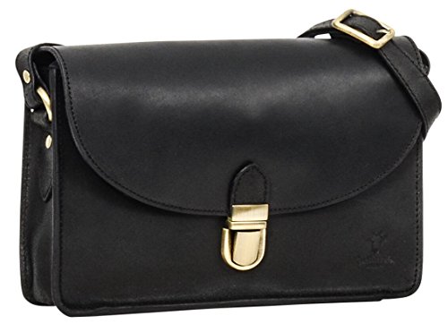 GustiGusti Handbag Leather - Zoey Shoulder Bag Leather Bag Black