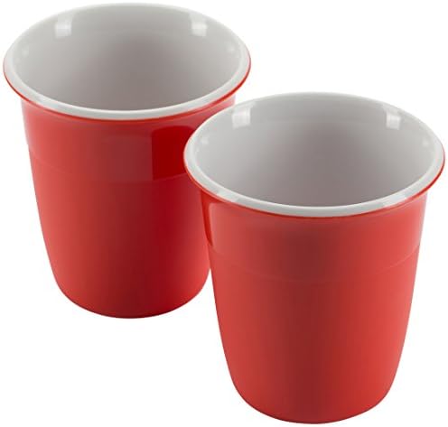 Trudeau Maison Leon Kids, Drinking Cup in a Set of 2, Stackable, Each 265 ml, Red, 12 x 8.5 x 16 cm