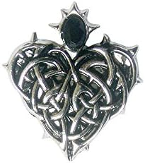 Romantic Gothic Pendant Children of the Night, Barbed Heart Design-Presented in a satin Carmine Red