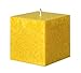Produktbild AMABIENTE - Designcandles 64627 Designcandles Midicube Dekokerzen Würfel, Pflanzenwachs, Sonnengelb, 8 x 8 x 8 cm