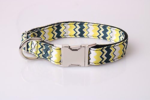 Sirwolf Personalized Dog Collar, Embroidered Custom Reflective Collar with Name Phone Number Adjustable Size (S M L XL) (Yellow)