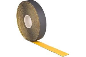 PACKNSELL Self Seal Pipe Insulation Tape 50MM X 3MM X 10M Black Foam Class O Lagging Tape
