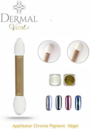 Chrome Pigment Applicator for Mirror Effect Acrylic Nail Art Pack of 25) by Dermal Vital