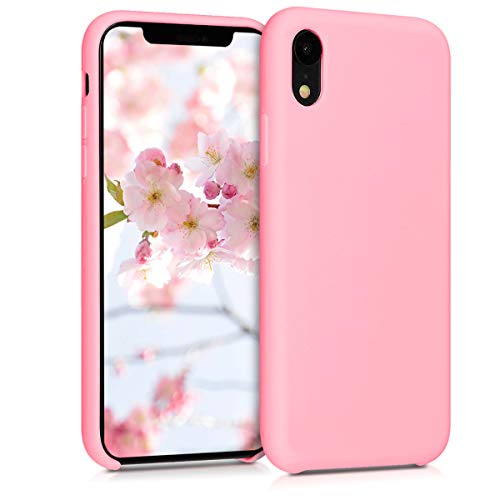 kwmobile TPU Silicone Case Compatible with Apple iPhone XR - Case Slim Phone Cover with Soft Finish - Light Pink