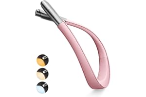 ENCLIZE LED-Nackenleselampe, Buchlampe zum Lesen im Bett, 3 Helligkeitsstufen einstellbar, leichtes, komfortables Design, Hände frei, langlebig, perfekt zum Basteln, Stricken, Camping, Rosa Space Grau