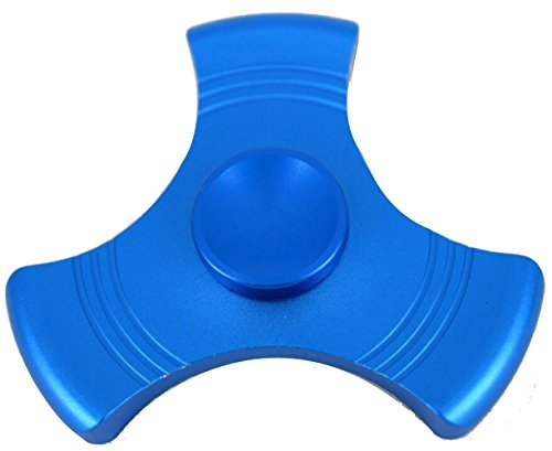Alloy Fly AX Hand Tri-Spinner High Speed Stainless Steel Bearing ADHD Focus Anxiety Relief Toys,0.12(lb) (Blue)