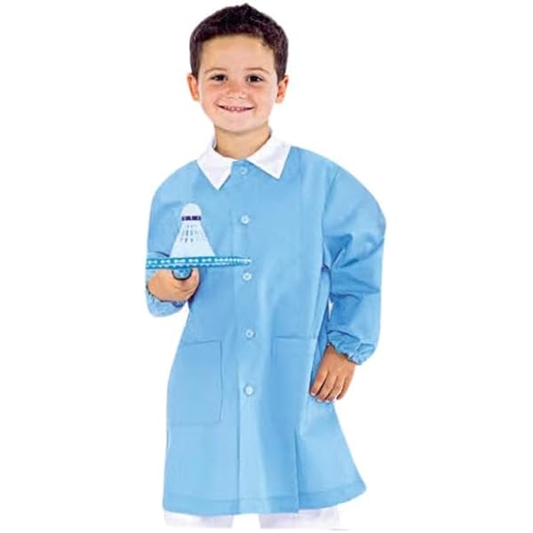 Siggi Happy School Grembiule Asilo Bambina Pet 33GR4178 Zip (Bianco, 3 anni
