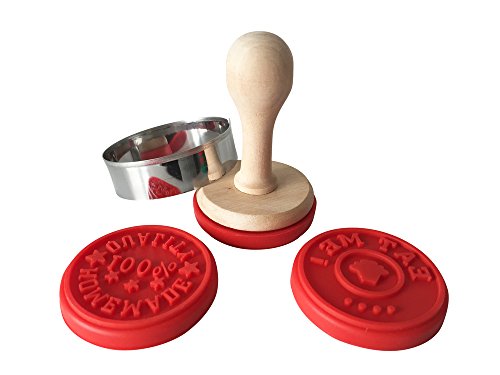 EAST-WEST Trading GmbH Sellos para Galletas, Galletas, Juego de Sellos, Capuchino Realmente y Galletas también de Galletas cortadores para Galletas, 3 Varios diseños + + Receta para el éxito