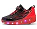 Produktbild Mr.Ang Unisex LED Licht 7 Farbe Farbwechsel Sneaker Skate Shoes Schuhe Rollen Verstellbare Schlittschuhe Skateboard Lnline Sneaker Einzelnes Rad Jungen Mädchen Kinder