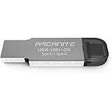 ARCANITE 128GB USB 3.1 OTG Type-C + Type-A, Dual Flash Drive, USB Memory Stick, read speeds up to 120MB/s