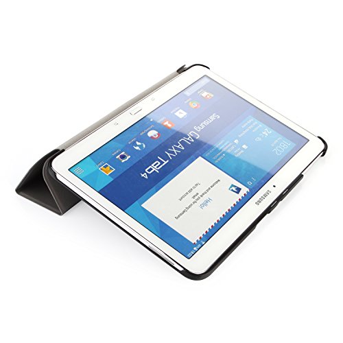 iHarbort® Samsung Galaxy Tab 4 10.1 Hülle – Ultra Slim Leder Tasche Hülle Etui Schutzhülle Für Samsung Galaxy Tab 4 10.1 Zoll T530 T535 Case Holder mit automatischer Weckfunktion (Galaxy Tab 4 10.1, Grau) - 4