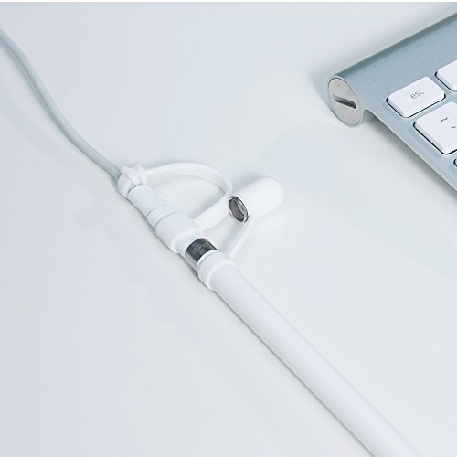 [4-Pack] FRTMA für Apple Pencil Kappe / Apple Pencil Spitze Kappe / Lightning Kabel Adapterhalter / Apple Pencil Kappenhalter für iPad Pro Bleistift, Elfenbein Weiß - 2