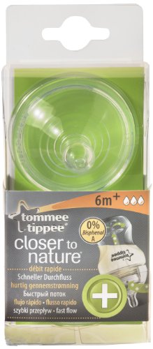 Tommee Tippee Closer to Nature Anti-Colic Fast Flow Teats (2-pack)