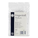 Finger Stall REL771 Bandage, Medium, Clear (Pack of 10)