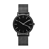 Armbanduhr für Männer Damen linqi1164 Damen Analog Quarz Uhr mit Edelstahl Armband Slim Uhren (J)