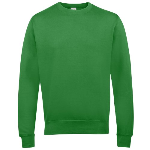 AWDis Just Hoods AWDis Unisex Crew Neck Plain Sweatshirt (280 GSM) (2XL) (Kelly Green)