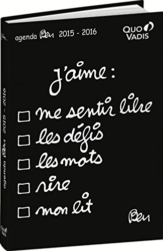 Télécharger Quo Vadis - Ben - Textagenda - Agenda Scolaire Journalier 12x17 cm Noir - Année 2015-2016 Francais PDF