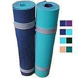 YOGOM.FR Tapis de Yoga Non Toxique et Anti-dérapant : Marque française, qualité Premium, écologique, épais, amortissant et Anti-Transpirant - Sangle de Transport - 183x61x0,6 (10 Couleurs)