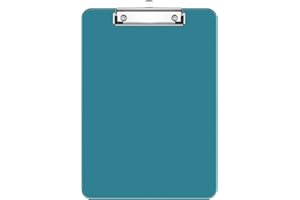 ‎HNOGRI Hnogri Kunststoff-Klemmbrett, Standard A4 Letter Size Klemmbretter für Studenten, Büro und Frauen, Zwischenablage mit Stifthalter und Low Profile Clip, Größe 12,5 x 9 Zoll, (Thel)