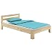 Produktbild Massivholzbett THEO Jugendbett Bettgestell Doppelbett Doppelbett mit Kopfteil Kiefer massiv 140 x 200 cm in natur lackiert