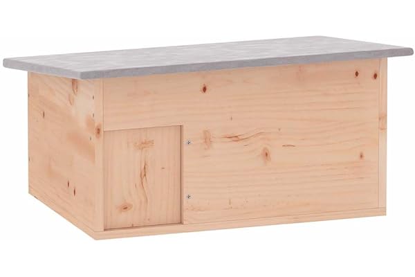 vidaXL Bois de Sapin Cabane pour Hérisson Maison Cage Enclos Animaux Jardin