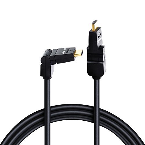 Urbo muli-Pivot Swivel und rotierendes HDMI 30AWG Kabel mit flexibelen und vergoldeten Kontakten für einfaches Verbinden (fast 2M!)