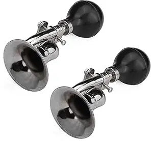 PROTOS INDIA.NET (Set of 2) Cycle Air Horn Retro Bugle Air Horn for Car Truck Trumpet Air Pressure Rubber Horn Vintage Loud Sound