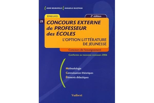 Concours externe de Professeur des Ecoles: L'option littérature de jeunesse