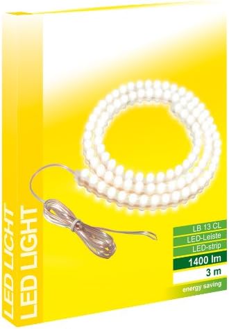 Transmedia LED-Strips 12 V/8 W, 1400 lm, 3 M, 120°, Dimmable, 300 DIP LED (5 mm), Protection Class IP67, 12 x 7 mm, Cool White, (6000K) LB13CL