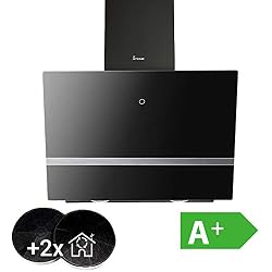 Hotte aspirante murale (60cm, acier inoxydable, verre noir, extra silencieux, 9 marches, 523m³/h, éclairage LED, touches à détecteur TouchSelect) EASY609S - KKT KOLBE