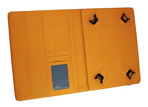 Emartbuy® Alcatel OneTouch Pixi 3 10 Zoll Tablet Universal ( 9 – 10 Zoll ) Schwarz Premium PU Leder Multi-Angle Exekutive Folio Geldbörse Tasche Hülle Tan Innenraum mit Kartensteckplätze + Schwarz Eingabestift - 3