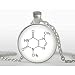 Produktbild Chemie Jewelry – Biochemie Halskette – Schokolade Molekül – Theobromin Anhänger – Biologie Chemie Jewelry
