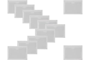 YiXuTag Autocollant Pare Brise, 12Pcs Ticket de Stationnement Pochettes Titulaire de Permis, Pochette Adhésive Transparente pour Pare-Brise Voiture Les Permis, Pochettes Adhésive Transparente (10x8cm)