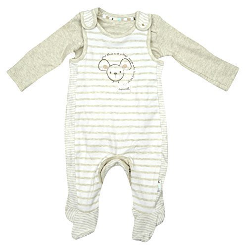 Boys Little Mouse Stripe Romper & Bodysuit Top Set sizes from Early Baby to 6 Months