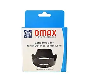 Omax Lens Hood for Nikon d5600 af-p 18-55mm vr Lens (Bayonet Type Lens Hood)