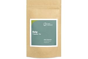 ‎TERRA ELEMENTS Terra Elements Kelp Kapseln (400 mg, 150 St) I Knotentang I Braunalge I Ascophyllum nodosum I Wildwuchs I 100% rein I Vegan I Rohkost