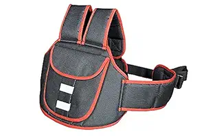 M Move On Adjustable Safety Harness Belt Child Vehicle Motorcycle Ride Strap for Two Wheeler Travel Horse Back Riding with Padded Strap for Children Babies ? 2-6 Year (Brown Orange)