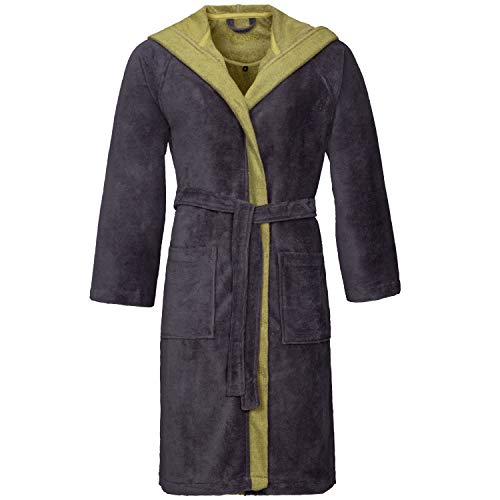 Preisvergleich Produktbild Vossen Damen & Herren Bademantel Poppy Graphit / Curry XL