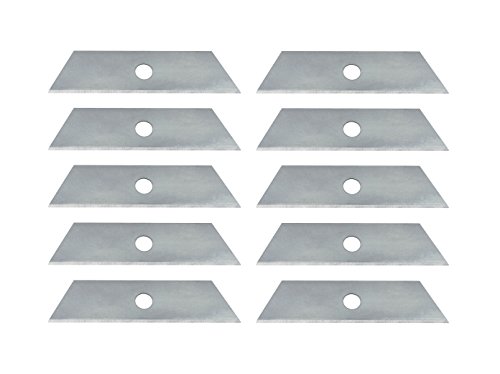 Wedo 7880 Ersatzklingen (für Safety Cutter Standard, Trapez Form, Carbonstahl, Kunststoffbox) 10 Stück, silber