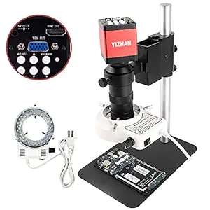 Microscope Sets HD 13MP 60F/S HDMI VGA Industrial Microscope Camera+130X C Mount Lens+56 LED Ring Light for Phone Chip Repair