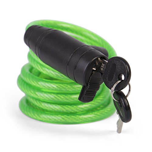 Gregster Fahrradschloss Set, Spiralkabelschloss Set fürs Fahrrad, auch als Familienschloss geeignet, 3 Schlösser – 6 Schlüssel – eine Schlosskombination, mehrfarbig - 3