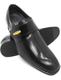 ZERIMAR Zapatos con alzas interiores para caballeros Aumento + 7 Cm Zapato fabricado en piel vacuno alta calidad