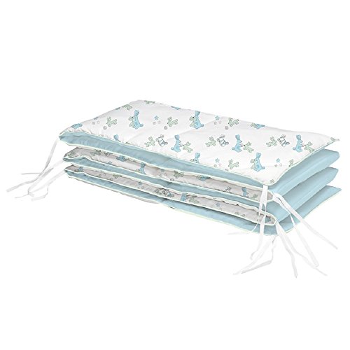 BabyDan BunnyHop 4 Sided Cot Bumper Blue