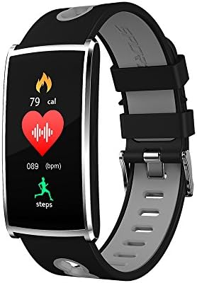 RimeU Activity Fitness Tracker Bluetooth Smart Bracelet With 0.96 Inch Colorful Touch Screen IP67 Waterproof Sports Wristband Pedometer Heart Rate Sleep Blood Pressure Monitor Alarm Clock for Android iOS Samsung LG Xiaomi Moto iPhone Gift for Women Men Friends Kids Parents