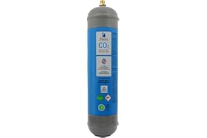 BELLEROFONTE Bombona CO2 para gasificador, 600 g, desechable, casquillo M11 x 1 para dispensadores – Gasificadores de agua con gas, recipiente de acero N° 1 bombona