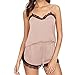 Produktbild Sexy Dessous Sexy Ouvert Babydoll Reizwäsche Damen Erotik Spitze Lingerie Split Women Sleepwear Fashion Sexy Lace Nachtwäsche Dessous Versuchung Babydoll V Ausschnitt Unterwäsche Nachthemd (S, Beige)
