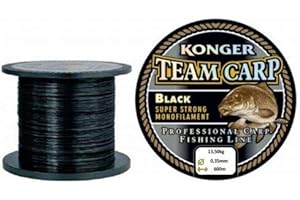 Konger Angelschnur Karpfenschnur Team CARP Black 600m Monofile Feeder Karpfen