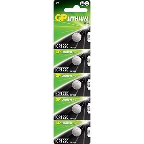 GP Lithium Button Cell batteries | CR1220 | 5 Piece